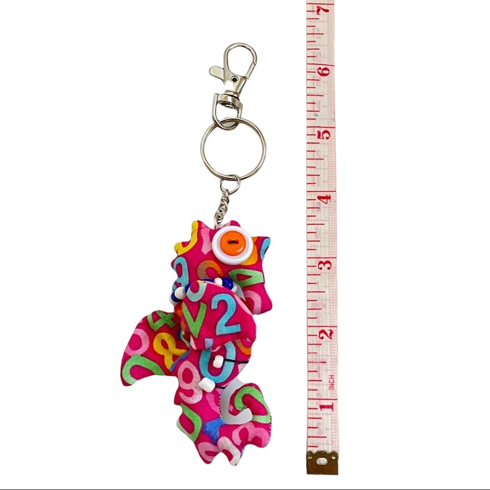 Handmade Pink “Ugly Doll” Seahorse Keychain Purse Charm - Picture 3 of 6